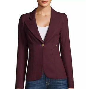 Smythe Burgundy Duchess Blazer, size 4, 100% wool